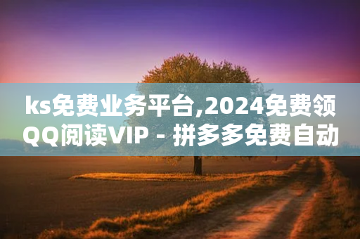 ks免费业务平台,2024免费领QQ阅读VIP - 拼多多免费自动刷刀软件 - 刷拼多多新人助力-第1张图片-靖非智能科技传媒