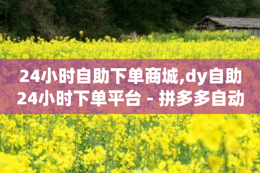 24小时自助下单商城,dy自助24小时下单平台 - 拼多多自动下单脚本 - 拼多多大转盘700元能成功吗-第1张图片-靖非智能科技传媒