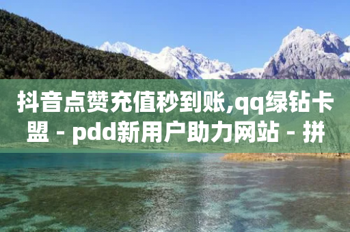 抖音点赞充值秒到账,qq绿钻卡盟 - pdd新用户助力网站 - 拼多多一天可以助力几个好友-第1张图片-靖非智能科技传媒