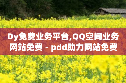 Dy免费业务平台,QQ空间业务网站免费 - pdd助力网站免费 - 拼多多网页登录网址