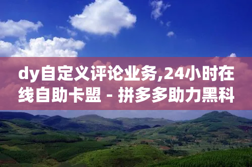 dy自定义评论业务,24小时在线自助卡盟 - 拼多多助力黑科技 - 拼多多改销量软件下载