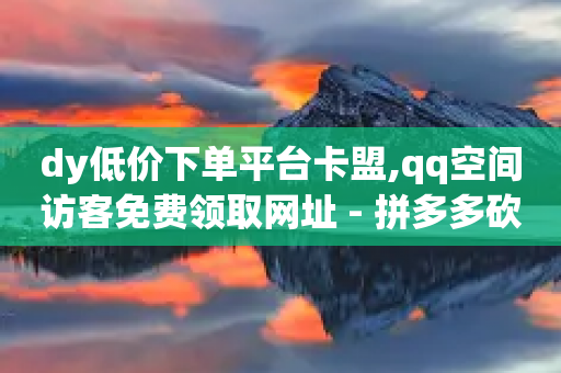 dy低价下单平台卡盟,qq空间访客免费领取网址 - 拼多多砍一刀助力平台网站 - 多多差50个积分要多少人