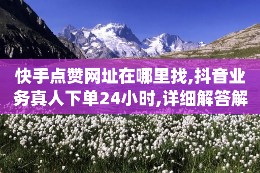 快手点赞网址在哪里找,抖音业务真人下单24小时,详细解答解释落实 _ VIP345.324.25-第1张图片-靖非智能科技传媒