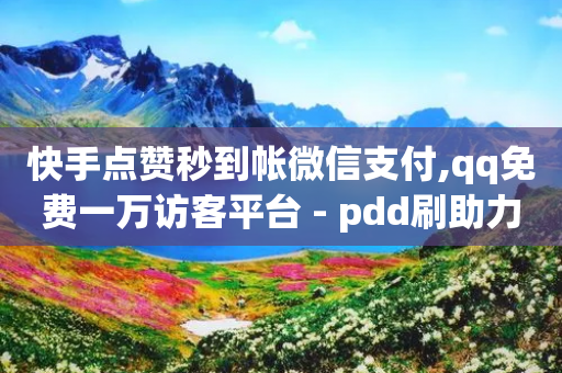 快手点赞秒到帐微信支付,qq免费一万访客平台 - pdd刷助力软件 - 朋友发个链接帮砍一刀怎么弄-第1张图片-靖非智能科技传媒