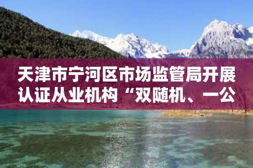 天津市宁河区市场监管局开展认证从业机构“双随机、一公开”检查