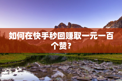 如何在快手秒回赚取一元一百个赞？