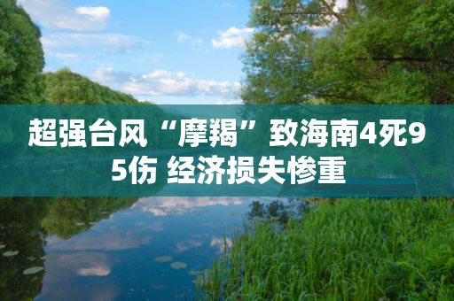 超强台风“摩羯”致海南4死95伤 经济损失惨重-第1张图片-靖非智能科技传媒