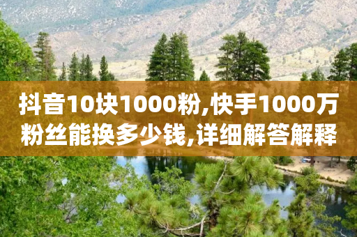 抖音10块1000粉,快手1000万粉丝能换多少钱,详细解答解释落实 _ IOS89.32.187-第1张图片-靖非智能科技传媒