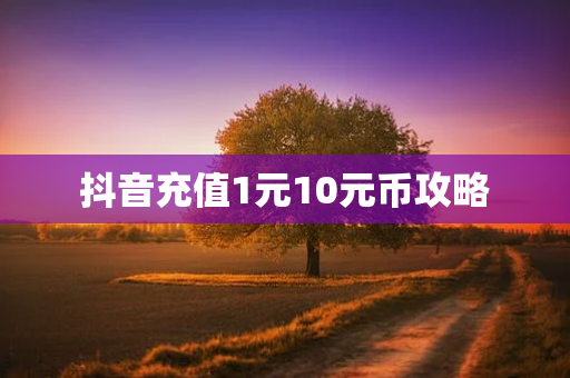 抖音充值1元10元币攻略-第1张图片-靖非智能科技传媒