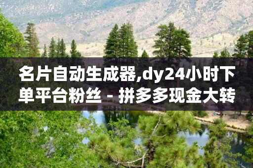 名片自动生成器,dy24小时下单平台粉丝 - 拼多多现金大转盘助力 - 为什么拼多多会吞规格