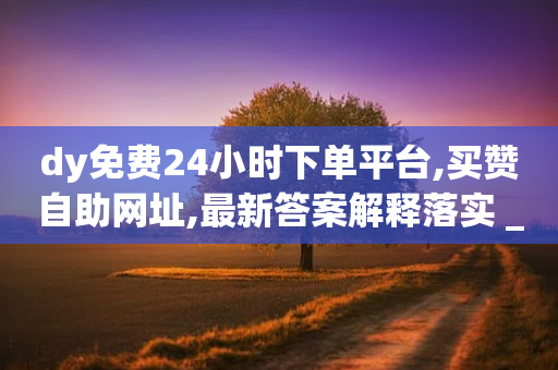 dy免费24小时下单平台,买赞自助网址,最新答案解释落实 _ VIP345.324.174