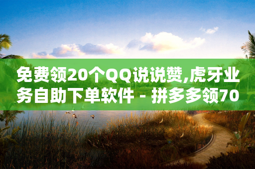 免费领20个QQ说说赞,虎牙业务自助下单软件 - 拼多多领700元全过程 - 拼多多批量助力软件-第1张图片-靖非智能科技传媒