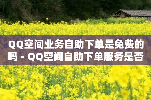 QQ空间业务自助下单是免费的吗 - QQ空间自助下单服务是否收费详解！-第1张图片-靖非智能科技传媒