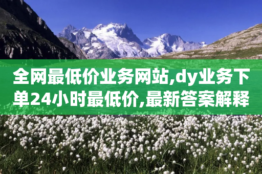 全网最低价业务网站,dy业务下单24小时最低价,最新答案解释落实 _ 3DM72.34.69-第1张图片-靖非智能科技传媒