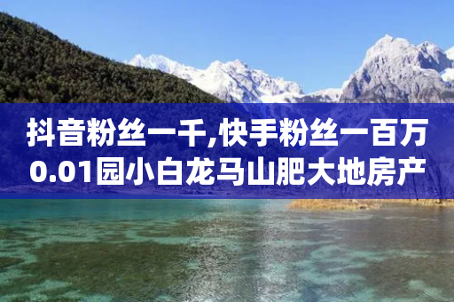 抖音粉丝一千,快手粉丝一百万0.01园小白龙马山肥大地房产装修网站,作答解释落实 _ iPhone34.2.147-第1张图片-靖非智能科技传媒