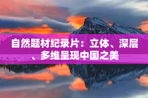 自然题材纪录片：立体、深层、多维呈现中国之美-第1张图片-靖非智能科技传媒