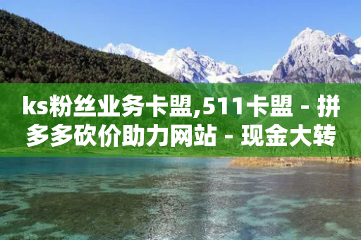 ks粉丝业务卡盟,511卡盟 - 拼多多砍价助力网站 - 现金大转盘提现不到账-第1张图片-靖非智能科技传媒