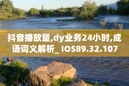 抖音播放量,dy业务24小时,成语词义解析_ IOS89.32.107-第1张图片-靖非智能科技传媒