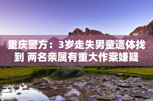 重庆警方：3岁走失男童遗体找到 两名亲属有重大作案嫌疑-第1张图片-靖非智能科技传媒