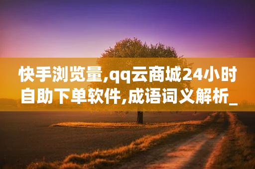 快手浏览量,qq云商城24小时自助下单软件,成语词义解析_ 3DM56.34.36