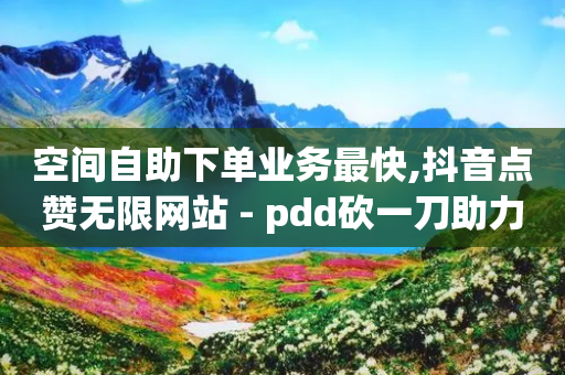 空间自助下单业务最快,抖音点赞无限网站 - pdd砍一刀助力助力平台官网 - 拼多多砍价