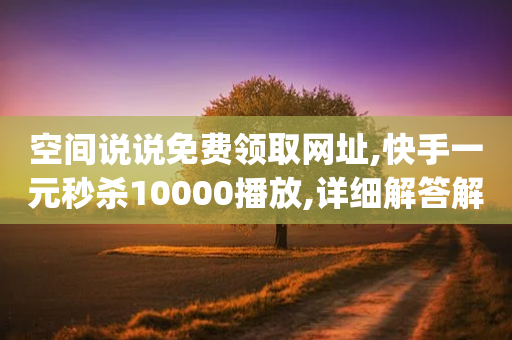 空间说说免费领取网址,快手一元秒杀10000播放,详细解答解释落实 _ 3DM56.34.49-第1张图片-靖非智能科技传媒