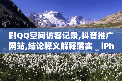 刷QQ空间访客记录,抖音推广网站,结论释义解释落实 _ iPhone54.67.91