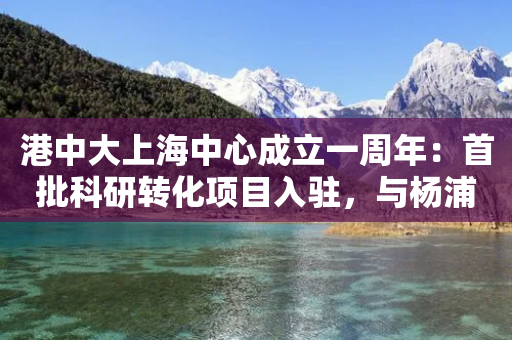 港中大上海中心成立一周年：首批科研转化项目入驻，与杨浦在地合作再升级-第1张图片-靖非智能科技传媒