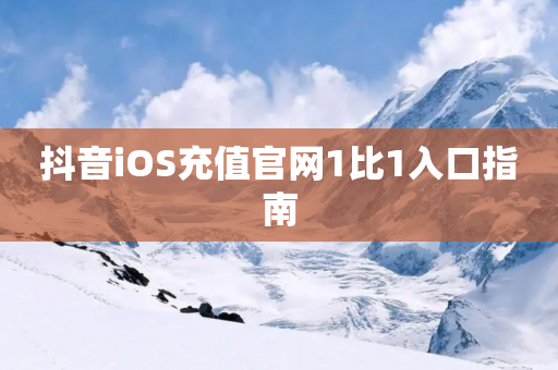 抖音iOS充值官网1比1入口指南