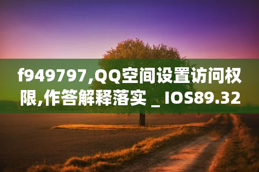 f949797,QQ空间设置访问权限,作答解释落实 _ IOS89.32.78