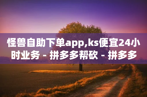 怪兽自助下单app,ks便宜24小时业务 - 拼多多帮砍 - 拼多多领钱有多少阶段-第1张图片-靖非智能科技传媒