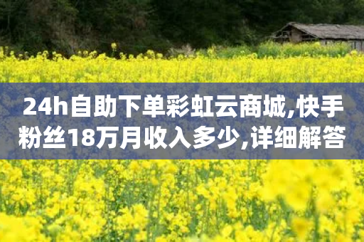 24h自助下单彩虹云商城,快手粉丝18万月收入多少,详细解答解释落实 _ iPad33.45.249