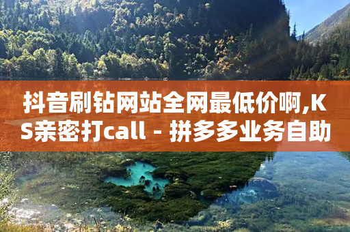 抖音刷钻网站全网最低价啊,KS亲密打call - 拼多多业务自助下单网站 - 拼多多0元免费拿技巧-第1张图片-靖非智能科技传媒