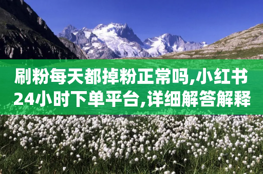 刷粉每天都掉粉正常吗,小红书24小时下单平台,详细解答解释落实 _ GM版169.322.61