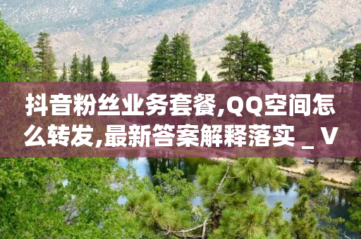 抖音粉丝业务套餐,QQ空间怎么转发,最新答案解释落实 _ VIP345.324.111-第1张图片-靖非智能科技传媒