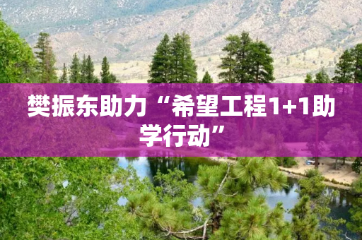 樊振东助力“希望工程1+1助学行动”-第1张图片-靖非智能科技传媒