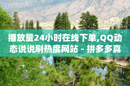 播放量24小时在线下单,QQ动态说说刷热度网站 - 拼多多真人助力平台 - pdd刷助力软件2024