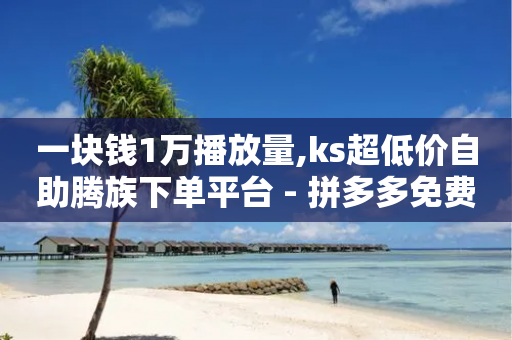 一块钱1万播放量,ks超低价自助腾族下单平台 - 拼多多免费助力工具无限制 - 拼多多集20个元宝需要几个人-第1张图片-靖非智能科技传媒