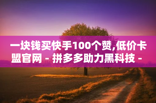 一块钱买快手100个赞,低价卡盟官网 - 拼多多助力黑科技 - 拼多多视频辅助软件-第1张图片-靖非智能科技传媒