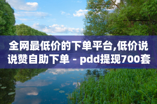 全网最低价的下单平台,低价说说赞自助下单 - pdd提现700套路最后一步 - 拼多多能用脚本吗