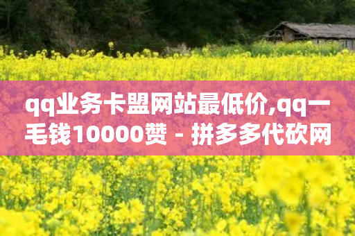 qq业务卡盟网站最低价,qq一毛钱10000赞 - 拼多多代砍网站秒砍 - 拼多多助力会有隐私吗