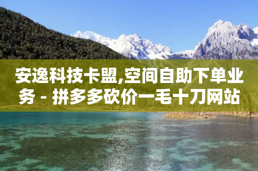 安逸科技卡盟,空间自助下单业务 - 拼多多砍价一毛十刀网站靠谱吗 - 自动买东西脚本-第1张图片-靖非智能科技传媒