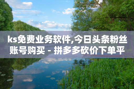 ks免费业务软件,今日头条粉丝账号购买 - 拼多多砍价下单平台 - 拼多多助力网站便宜