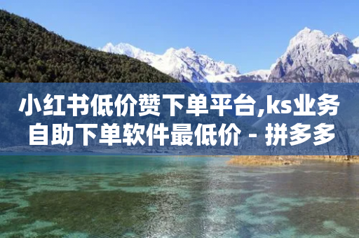 小红书低价赞下单平台,ks业务自助下单软件最低价 - 拼多多砍一刀网站 - 拼多多怎么助力别人的链接-第1张图片-靖非智能科技传媒