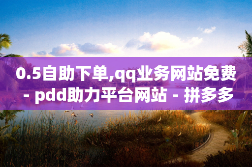 0.5自助下单,qq业务网站免费 - pdd助力平台网站 - 拼多多提现拼图