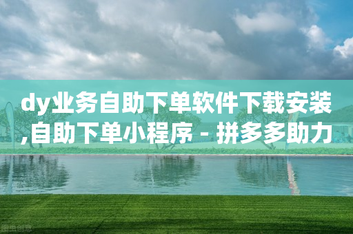 dy业务自助下单软件下载安装,自助下单小程序 - 拼多多助力助手24小时客服电话 - 同一个地址不同账号批量下单-第1张图片-靖非智能科技传媒