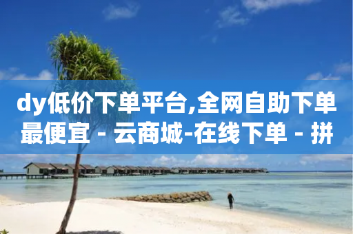 dy低价下单平台,全网自助下单最便宜 - 云商城-在线下单 - 拼多多推金币bug-第1张图片-靖非智能科技传媒