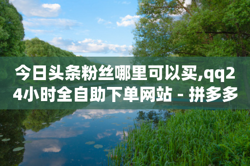 今日头条粉丝哪里可以买,qq24小时全自助下单网站 - 拼多多帮砍助力软件 - 拼多多助力积分差50-第1张图片-靖非智能科技传媒