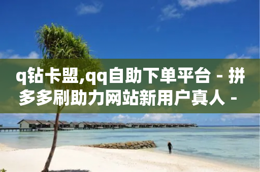 q钻卡盟,qq自助下单平台 - 拼多多刷助力网站新用户真人 - pdd自动下单在哪儿-第1张图片-靖非智能科技传媒