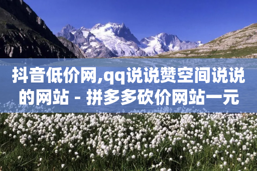 抖音低价网,qq说说赞空间说说的网站 - 拼多多砍价网站一元10刀 - 拼多多邀人领红包神器